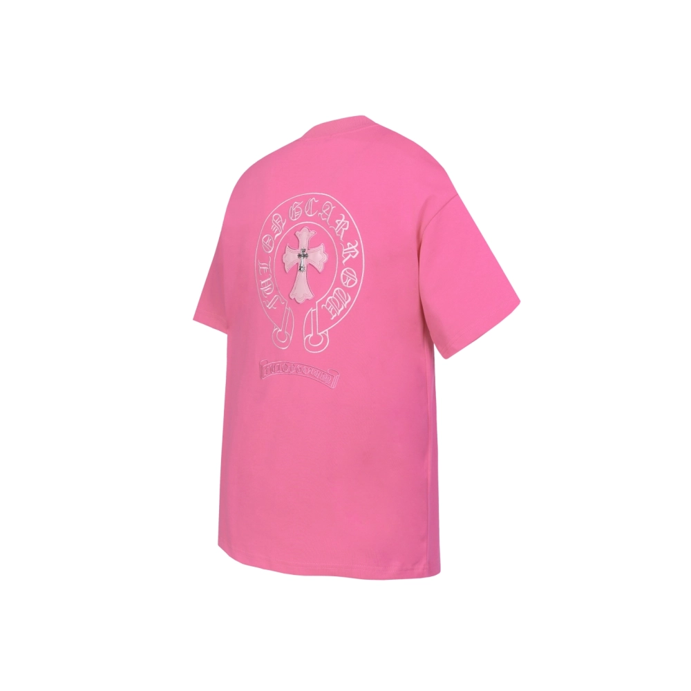 Chrome Hearts T-shirt 2207 Black White Pink,Chrome Hearts T Shirt,Tshirt,APPAREL
