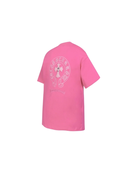 Chrome Hearts T-shirt 2207 Black White Pink,Chrome Hearts T Shirt,Tshirt,APPAREL