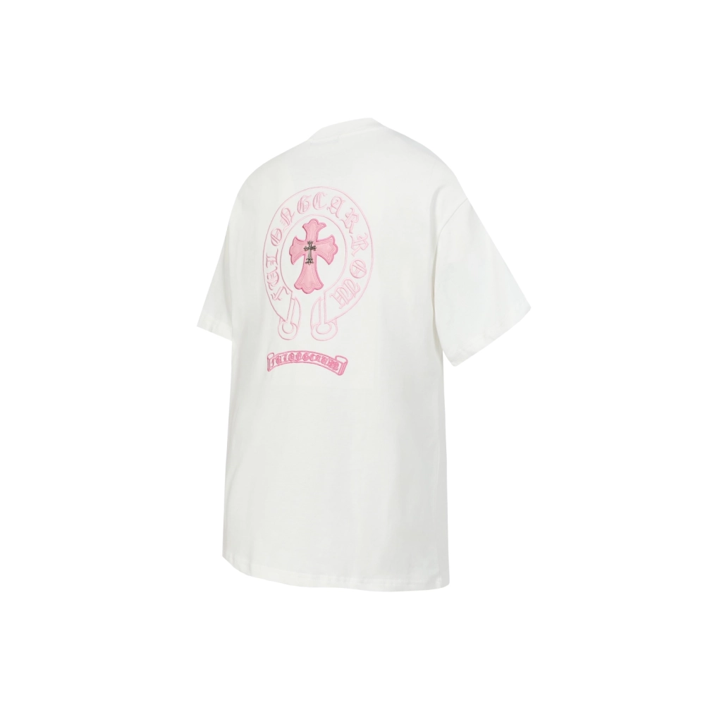 Chrome Hearts T-shirt 2207 Black White Pink,Chrome Hearts T Shirt,Tshirt,APPAREL