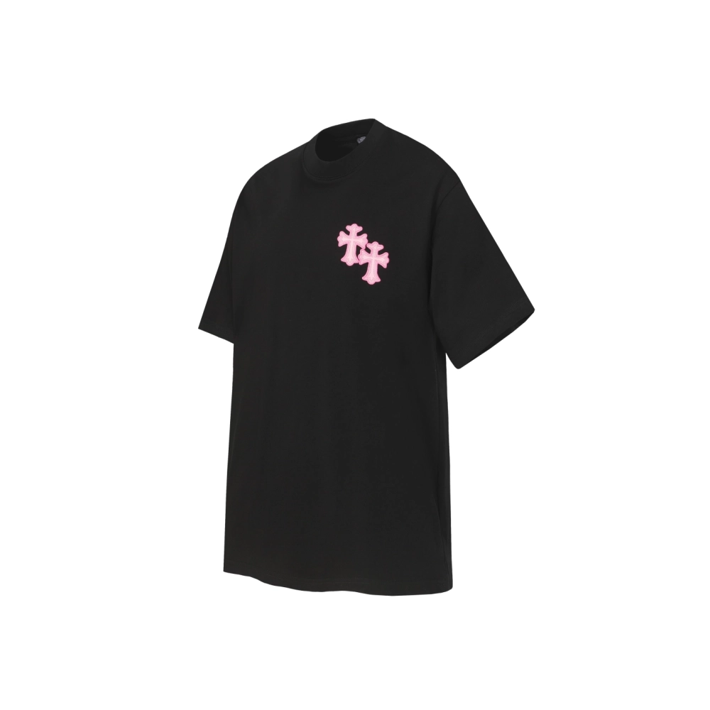 Chrome Hearts T-shirt 2207 Black White Pink,Chrome Hearts T Shirt,Tshirt,APPAREL