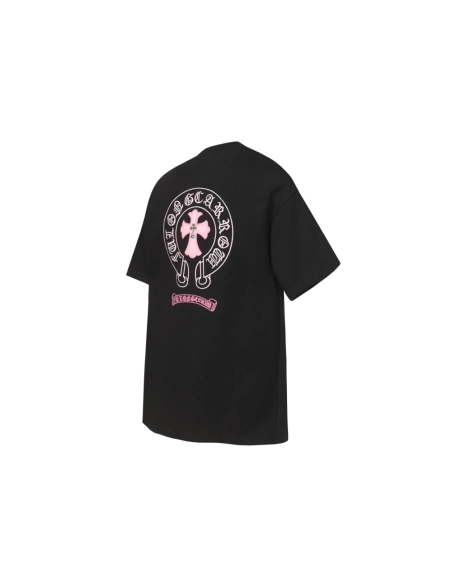 Chrome Hearts T-shirt 2207 Black White Pink,Chrome Hearts T Shirt,Tshirt,APPAREL
