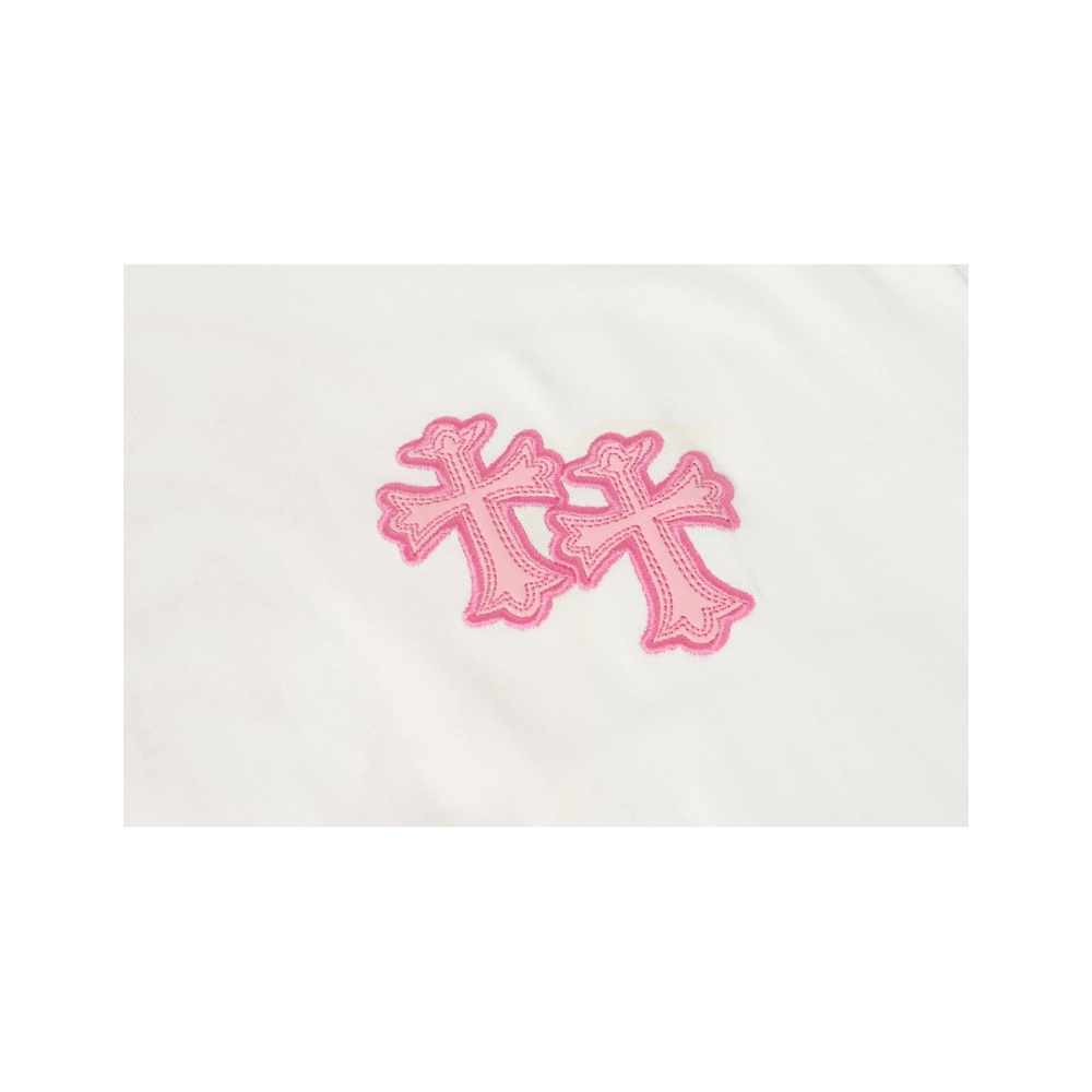 Chrome Hearts T-shirt 2207 Black White Pink,Chrome Hearts T Shirt,Tshirt,APPAREL