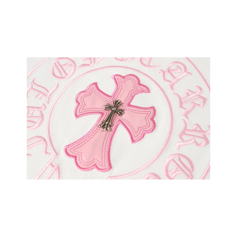 Chrome Hearts T-shirt 2207 Black White Pink,Chrome Hearts T Shirt,Tshirt,APPAREL