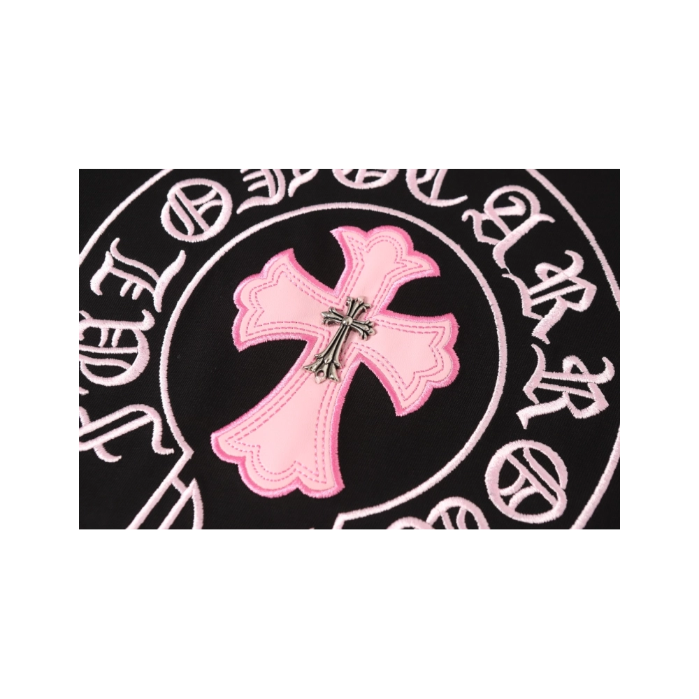 Chrome Hearts T-shirt 2207 Black White Pink,Chrome Hearts T Shirt,Tshirt,APPAREL