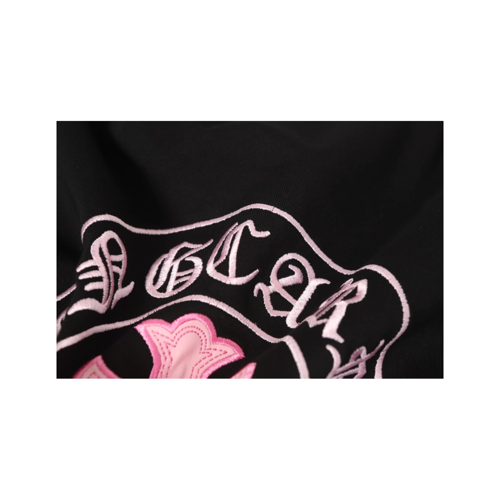 Chrome Hearts T-shirt 2207 Black White Pink,Chrome Hearts T Shirt,Tshirt,APPAREL