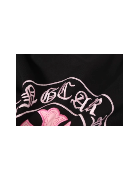 Chrome Hearts T-shirt 2207 Black White Pink,Chrome Hearts T Shirt,Tshirt,APPAREL