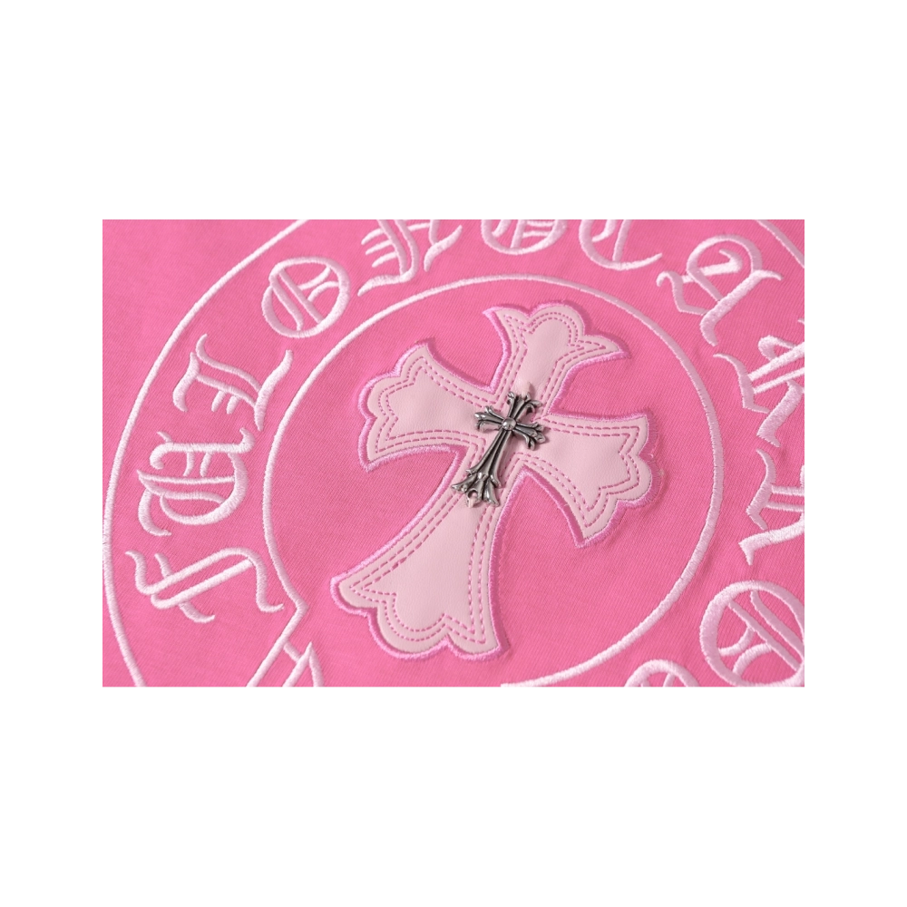 Chrome Hearts T-shirt 2207 Black White Pink,Chrome Hearts T Shirt,Tshirt,APPAREL