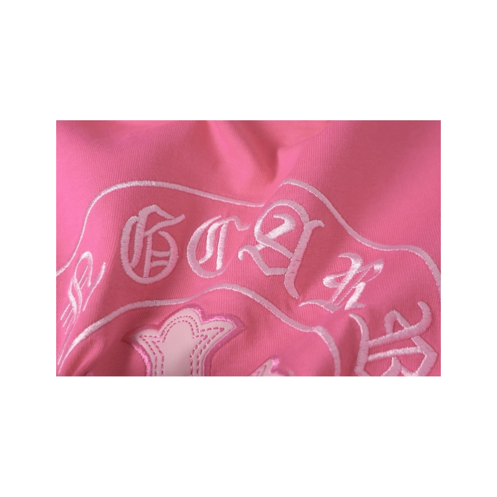 Chrome Hearts T-shirt 2207 Black White Pink,Chrome Hearts T Shirt,Tshirt,APPAREL