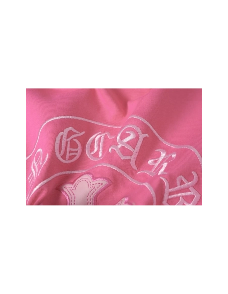 Chrome Hearts T-shirt 2207 Black White Pink,Chrome Hearts T Shirt,Tshirt,APPAREL