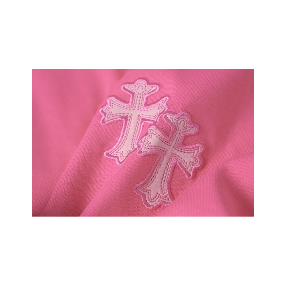 Chrome Hearts T-shirt 2207 Black White Pink,Chrome Hearts T Shirt,Tshirt,APPAREL