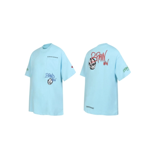 Chrome Hearts T-shirt 2220 Blue,Chrome Hearts T Shirt,Tshirt,APPAREL