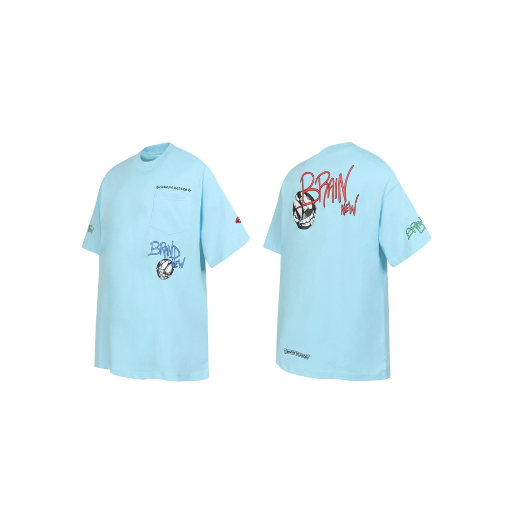 Chrome Hearts T-shirt 2220 Blue,Chrome Hearts T Shirt,Tshirt,APPAREL