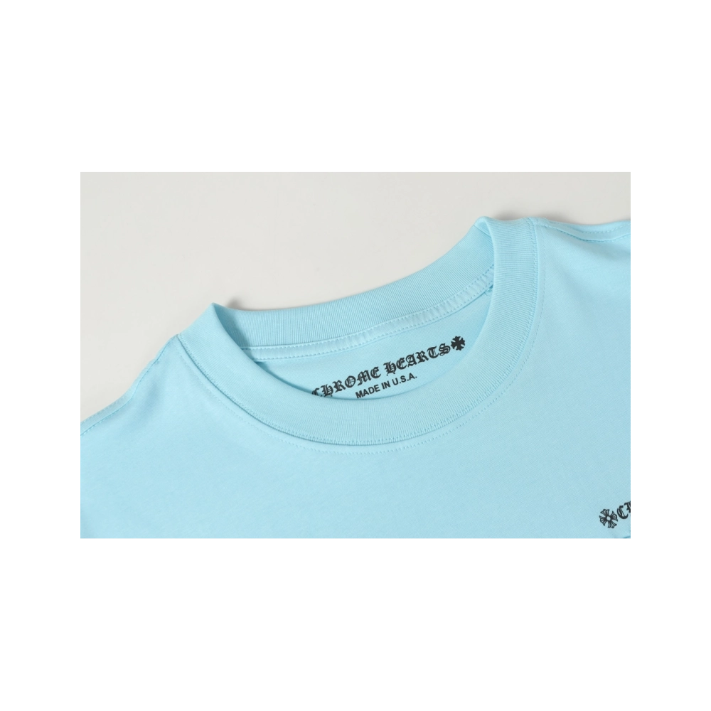 Chrome Hearts T-shirt 2220 Blue,Chrome Hearts T Shirt,Tshirt,APPAREL