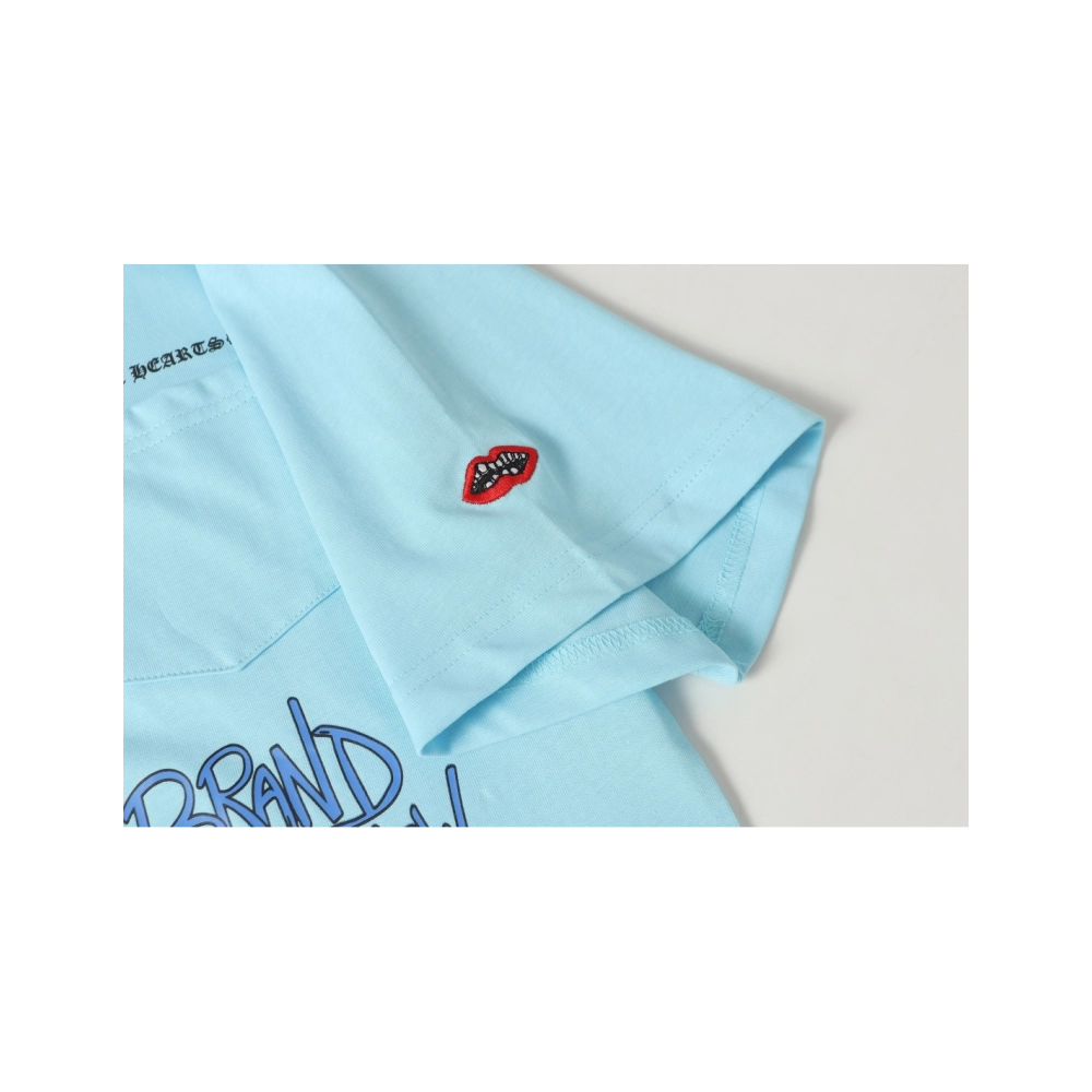 Chrome Hearts T-shirt 2220 Blue,Chrome Hearts T Shirt,Tshirt,APPAREL