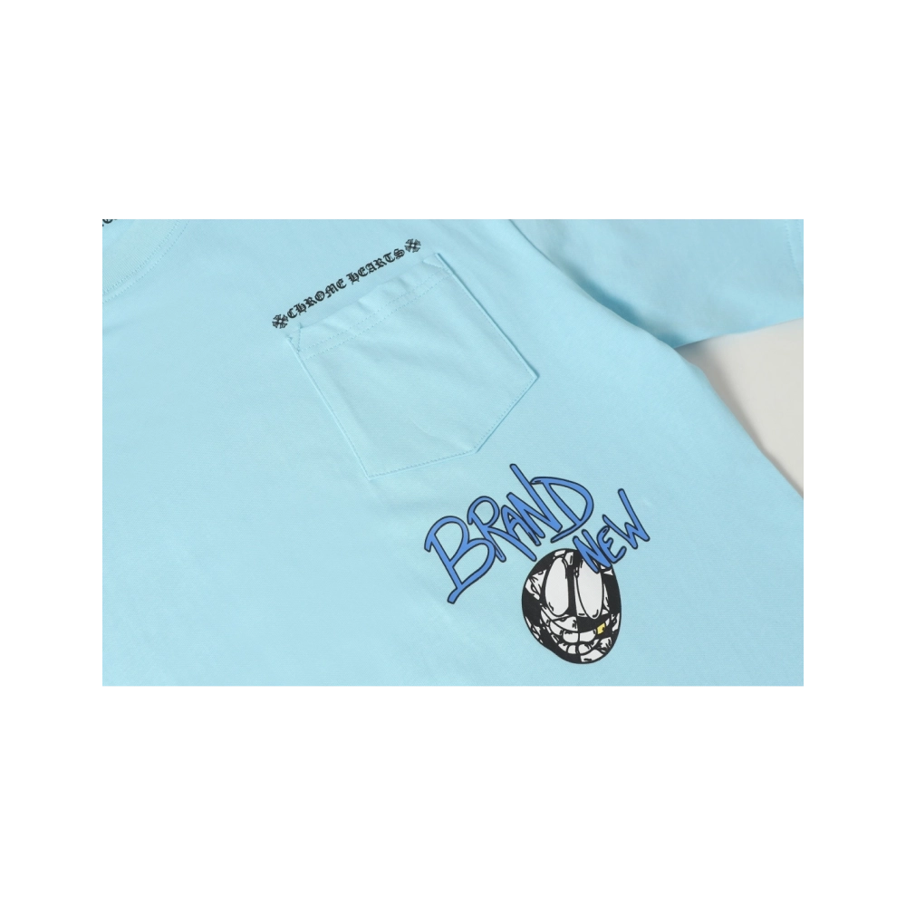 Chrome Hearts T-shirt 2220 Blue,Chrome Hearts T Shirt,Tshirt,APPAREL