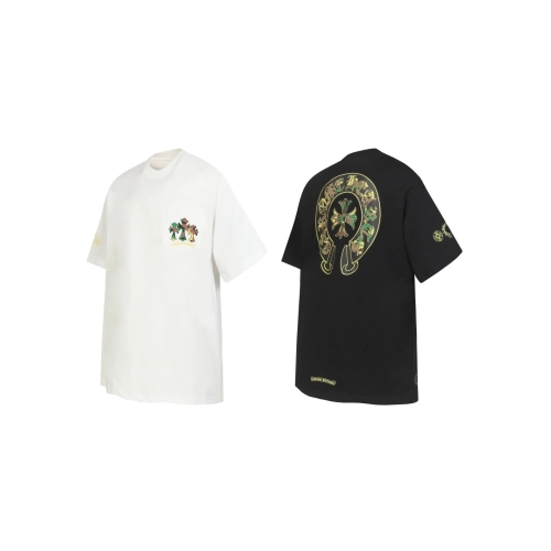 Chrome Hearts T-shirt 2231 Black White,Chrome Hearts T Shirt,Tshirt,APPAREL