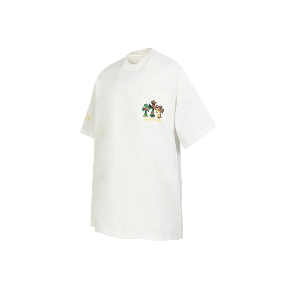 Chrome Hearts T-shirt 2231 Black White,Chrome Hearts T Shirt,Tshirt,APPAREL