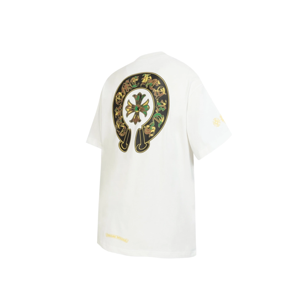 Chrome Hearts T-shirt 2231 Black White,Chrome Hearts T Shirt,Tshirt,APPAREL