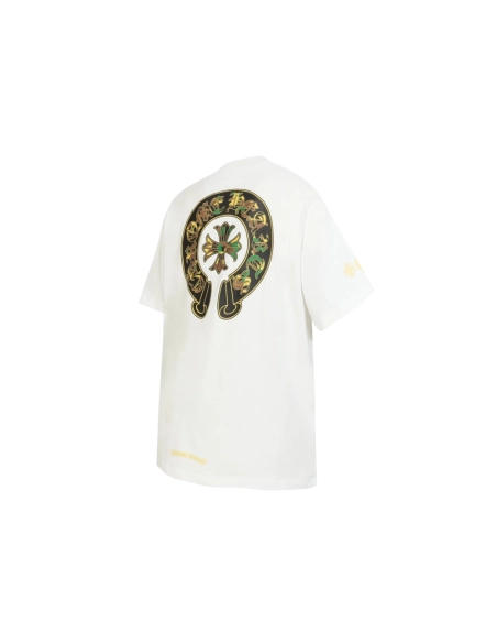 Chrome Hearts T-shirt 2231 Black White,Chrome Hearts T Shirt,Tshirt,APPAREL