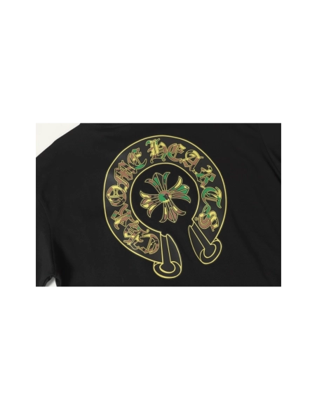 Chrome Hearts T-shirt 2231 Black White,Chrome Hearts T Shirt,Tshirt,APPAREL