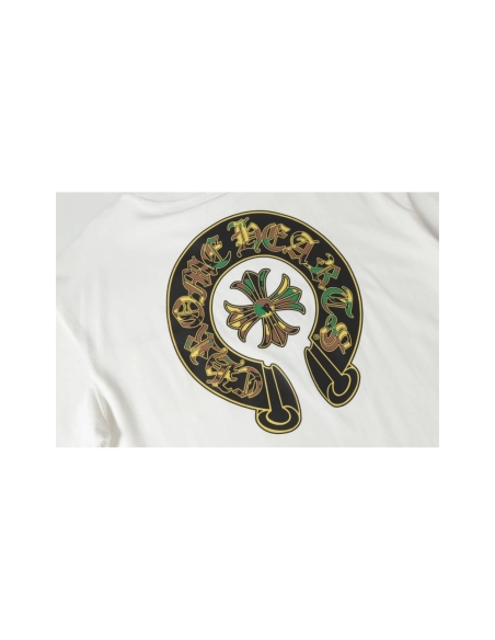 Chrome Hearts T-shirt 2231 Black White,Chrome Hearts T Shirt,Tshirt,APPAREL