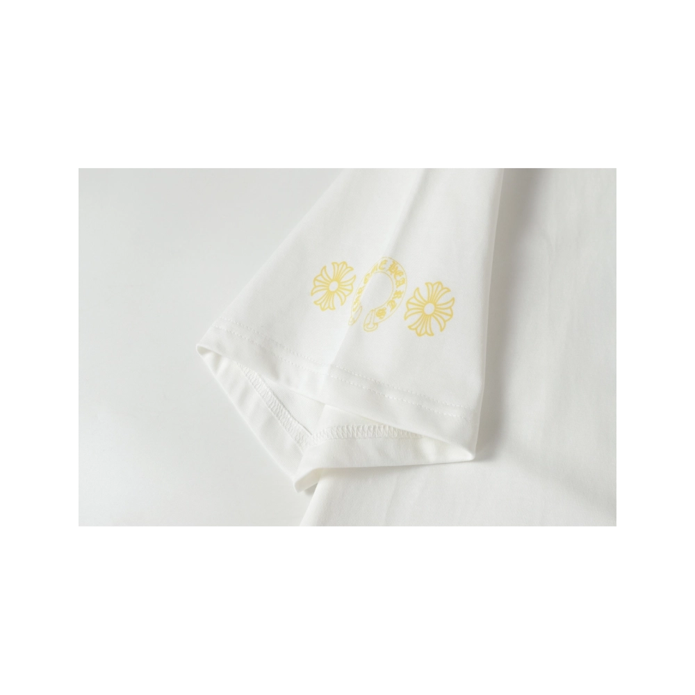 Chrome Hearts T-shirt 2231 Black White,Chrome Hearts T Shirt,Tshirt,APPAREL