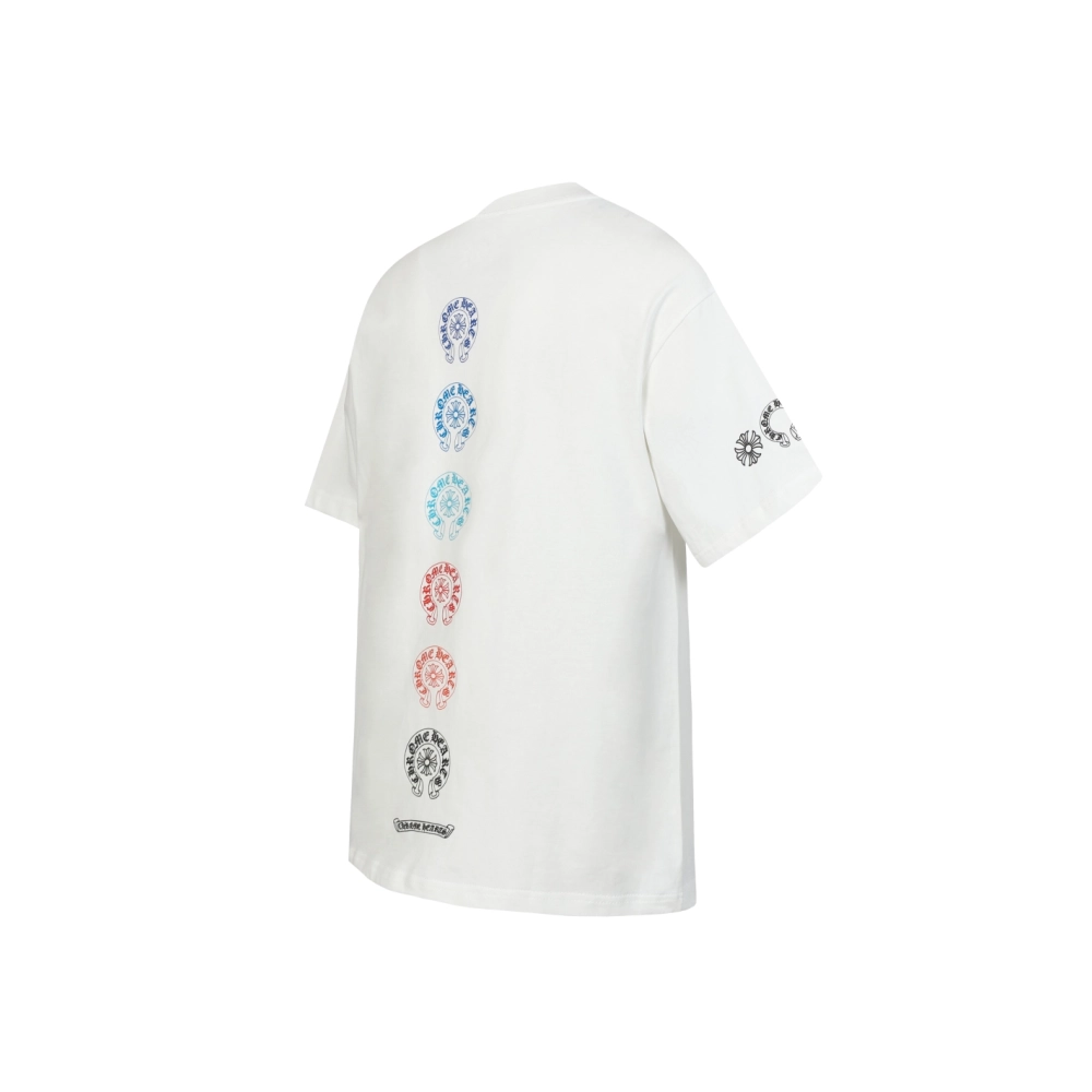 Chrome Hearts T-shirt 2226 Black White,Chrome Hearts T Shirt,Tshirt,APPAREL