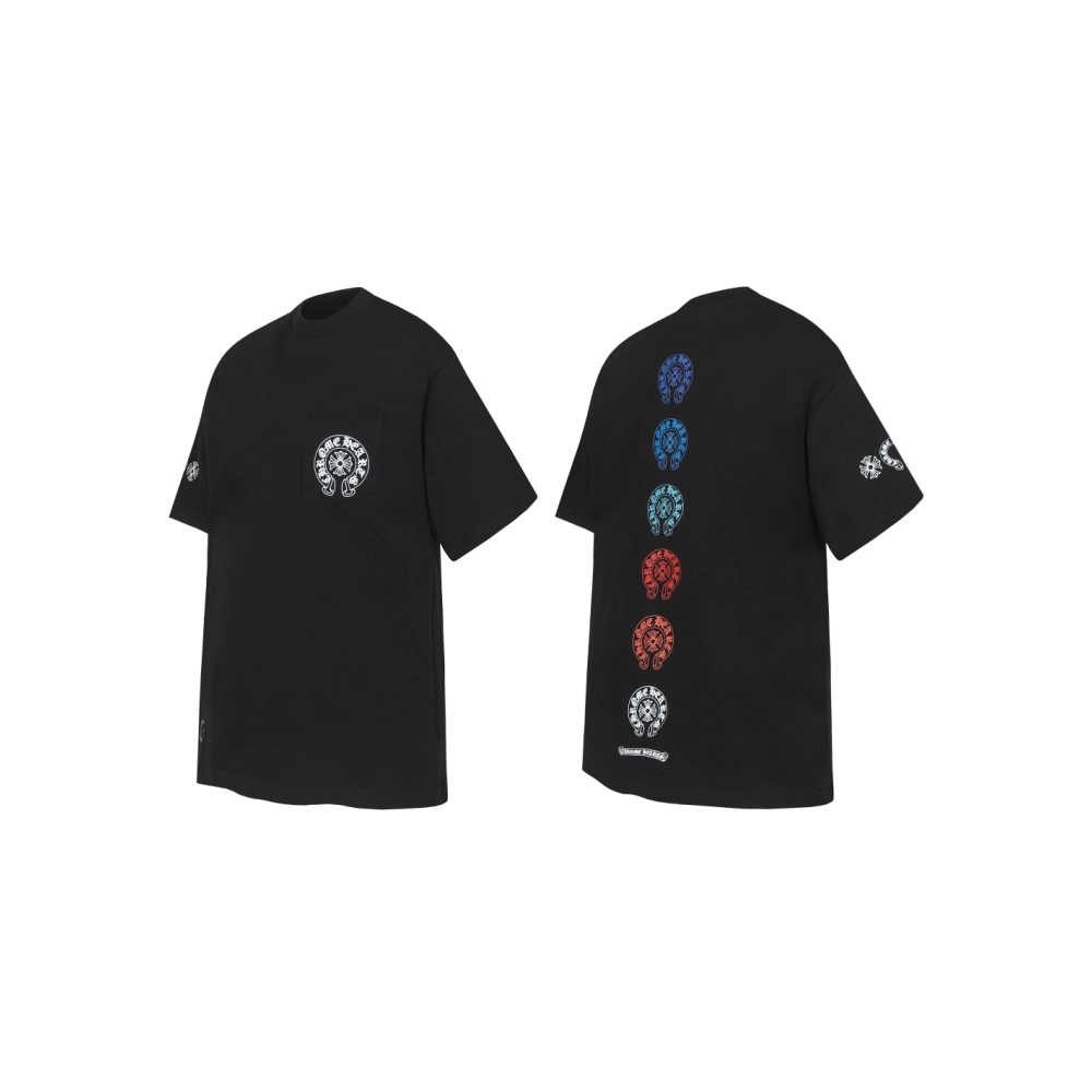 Chrome Hearts T-shirt 2226 Black White,Chrome Hearts T Shirt,Tshirt,APPAREL