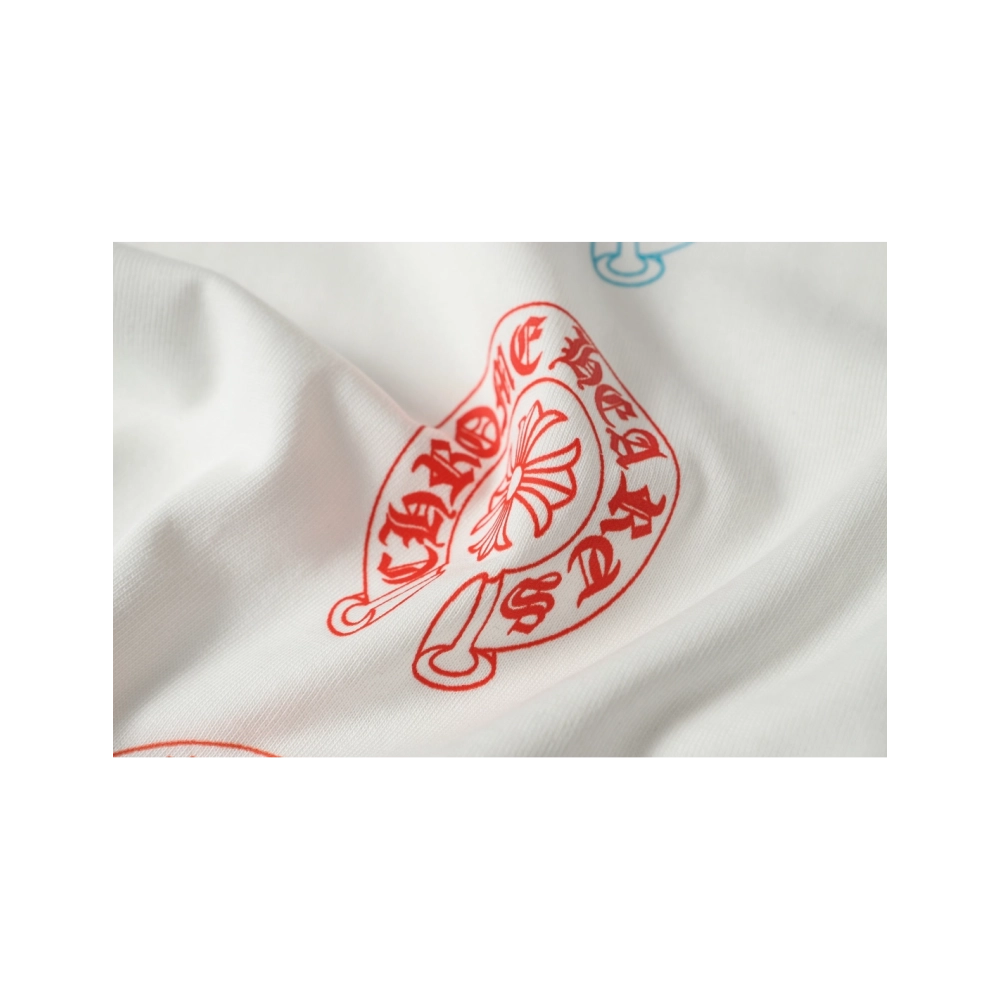 Chrome Hearts T-shirt 2226 Black White,Chrome Hearts T Shirt,Tshirt,APPAREL