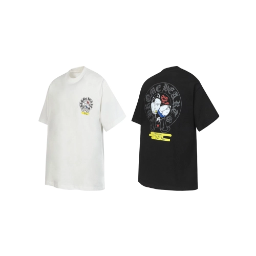 Chrome Hearts T-shirt 2229 Black White,Chrome Hearts T Shirt,Tshirt,APPAREL