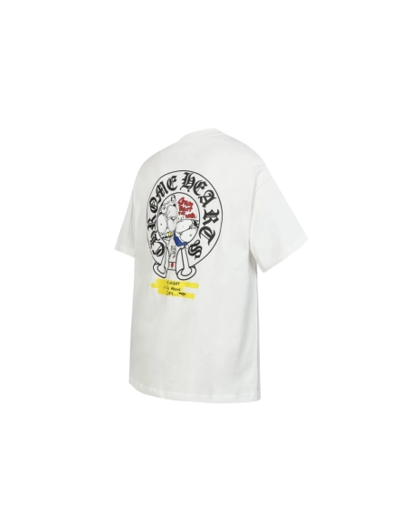Chrome Hearts T-shirt 2229 Black White,Chrome Hearts T Shirt,Tshirt,APPAREL