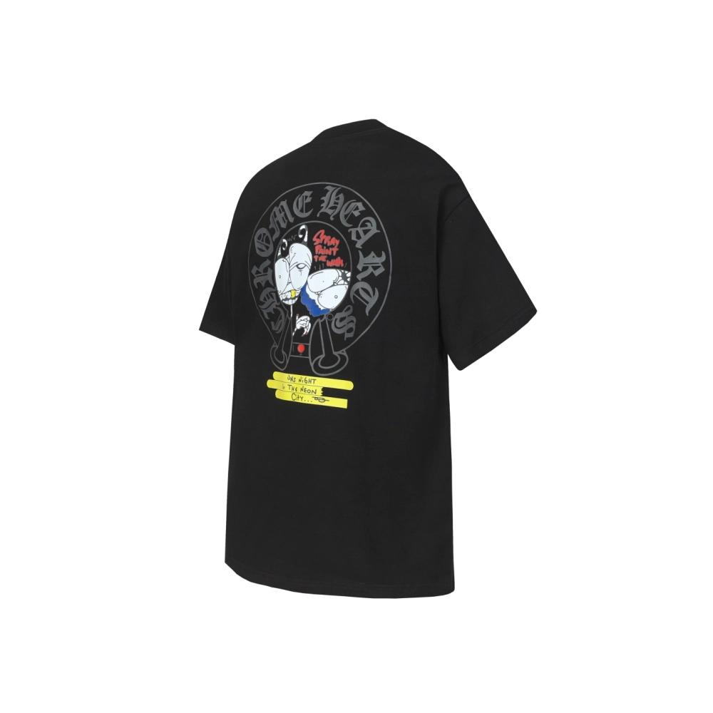 Chrome Hearts T-shirt 2229 Black White,Chrome Hearts T Shirt,Tshirt,APPAREL