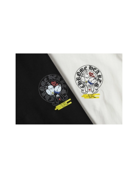 Chrome Hearts T-shirt 2229 Black White,Chrome Hearts T Shirt,Tshirt,APPAREL