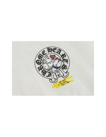 Chrome Hearts T-shirt 2229 Black White,Chrome Hearts T Shirt,Tshirt,APPAREL