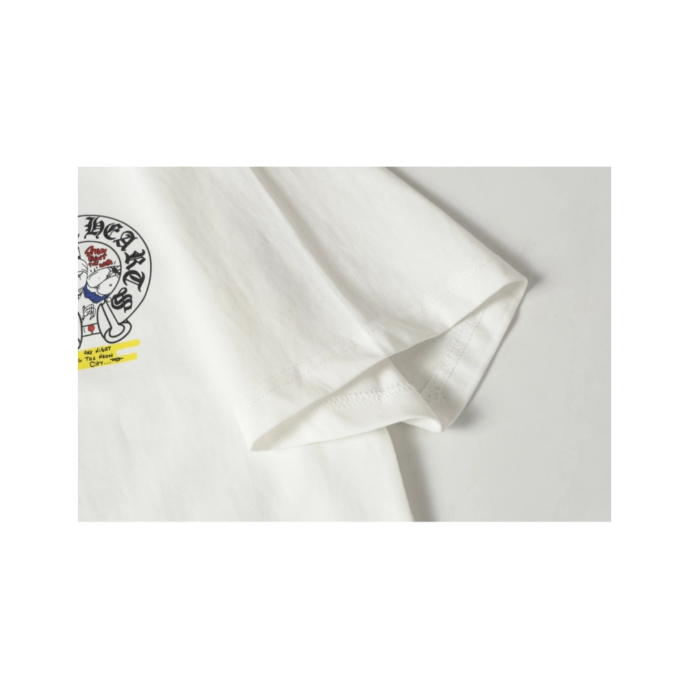 Chrome Hearts T-shirt 2229 Black White,Chrome Hearts T Shirt,Tshirt,APPAREL