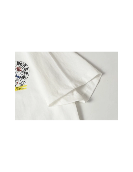 Chrome Hearts T-shirt 2229 Black White,Chrome Hearts T Shirt,Tshirt,APPAREL
