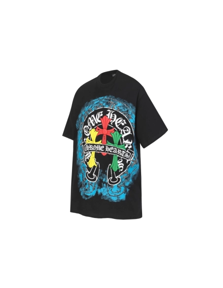 Chrome Hearts T-shirt 2255 Black White,Chrome Hearts T Shirt,Tshirt,APPAREL