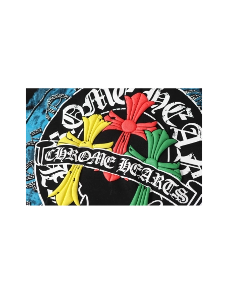 Chrome Hearts T-shirt 2255 Black White,Chrome Hearts T Shirt,Tshirt,APPAREL