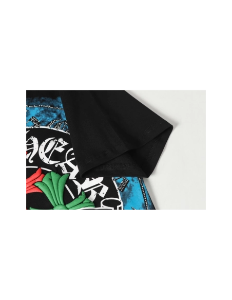 Chrome Hearts T-shirt 2255 Black White,Chrome Hearts T Shirt,Tshirt,APPAREL