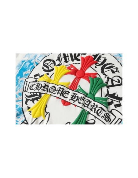 Chrome Hearts T-shirt 2255 Black White,Chrome Hearts T Shirt,Tshirt,APPAREL