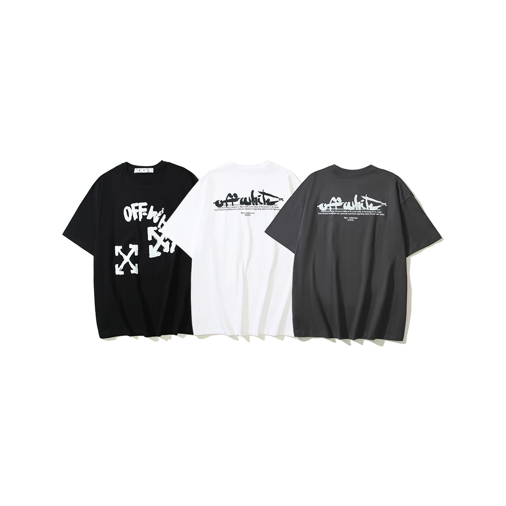 Off-white T-Shirt 106 Black White Gray,Off White T Shirt,Tshirt,APPAREL