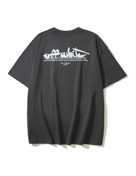 Off-white T-Shirt 106 Black White Gray,Off White T Shirt,Tshirt,APPAREL