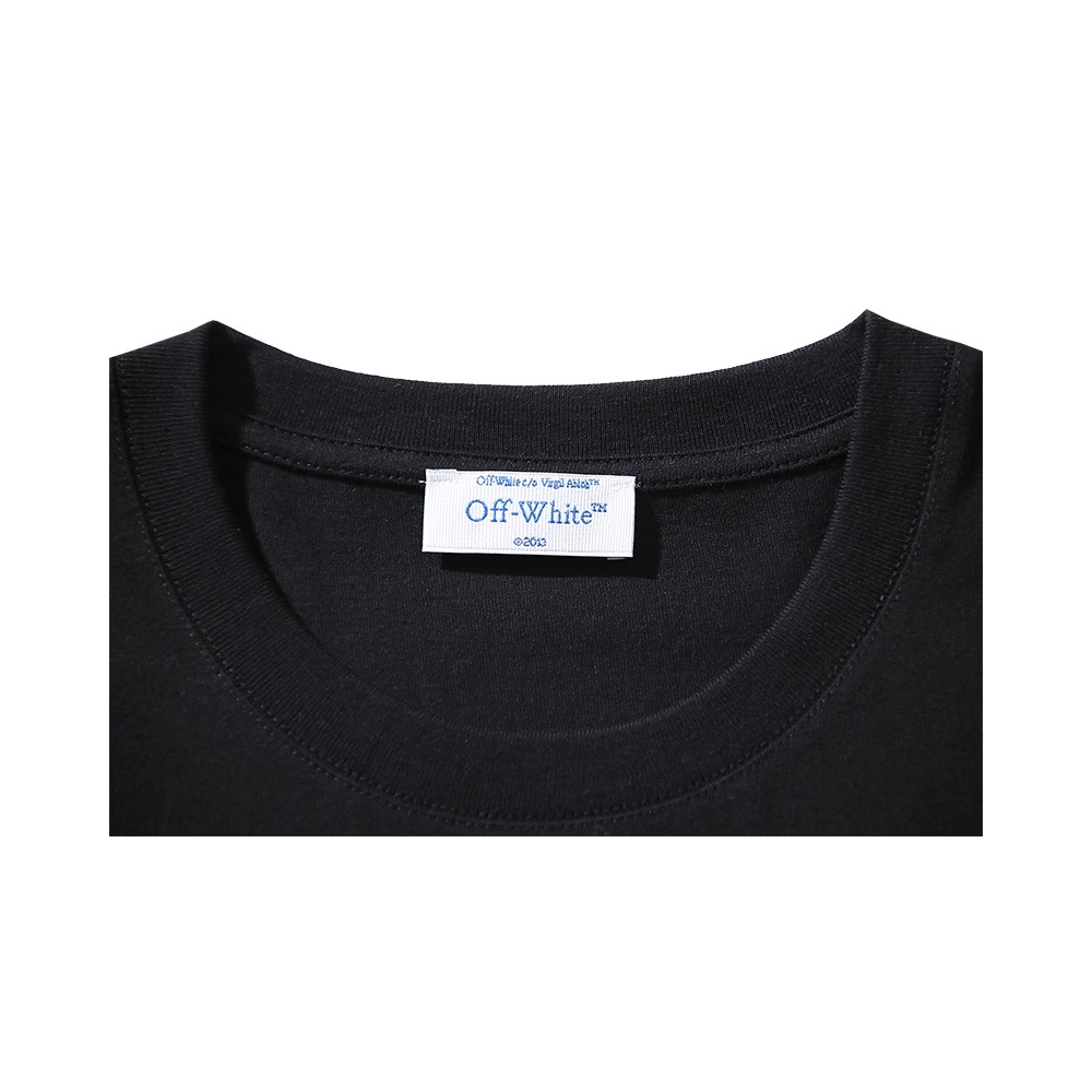 Off-white T-Shirt 160 Black White,Off White T Shirt,Tshirt,APPAREL