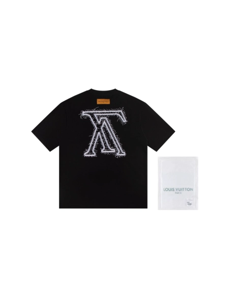 Louis Vuitton T-shirt W2614 Black White,Louis Vuitton T Shirt,Tshirt,APPAREL