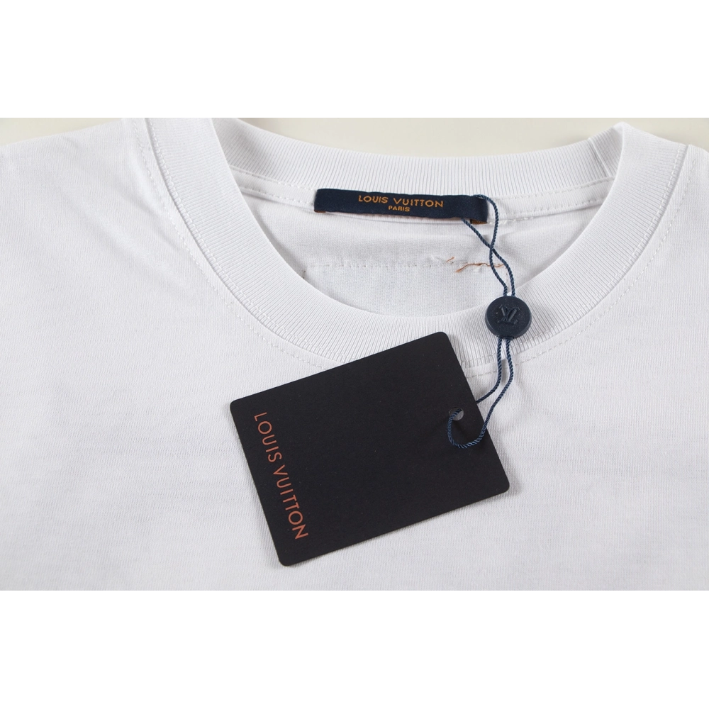 Louis Vuitton T-shirt W2614 Black White,Louis Vuitton T Shirt,Tshirt,APPAREL