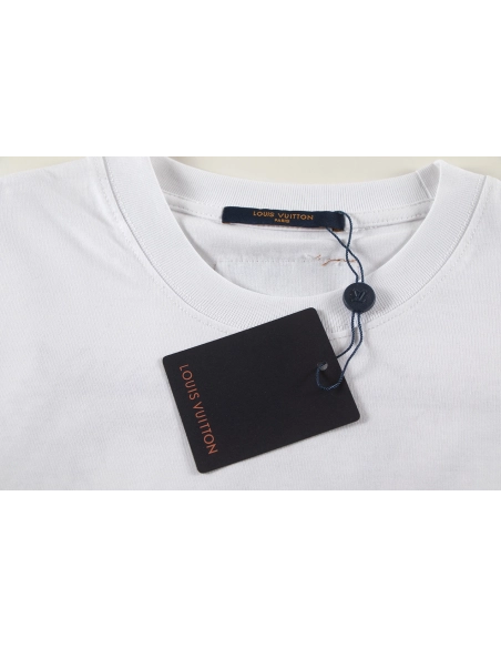Louis Vuitton T-shirt W2614 Black White,Louis Vuitton T Shirt,Tshirt,APPAREL