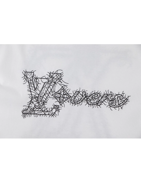 Louis Vuitton T-shirt W2614 Black White,Louis Vuitton T Shirt,Tshirt,APPAREL