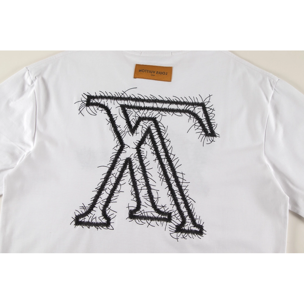 Louis Vuitton T-shirt W2614 Black White,Louis Vuitton T Shirt,Tshirt,APPAREL