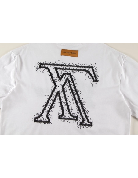 Louis Vuitton T-shirt W2614 Black White,Louis Vuitton T Shirt,Tshirt,APPAREL