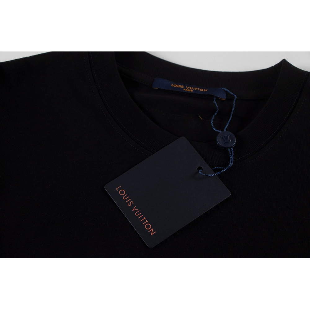 Louis Vuitton T-shirt W2614 Black White,Louis Vuitton T Shirt,Tshirt,APPAREL